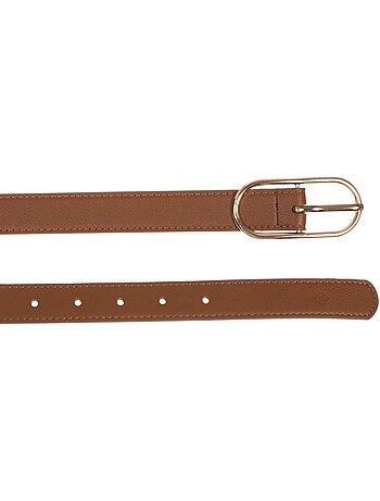 Ceinture en matière synthétique avec boucle ovale femme isotoner