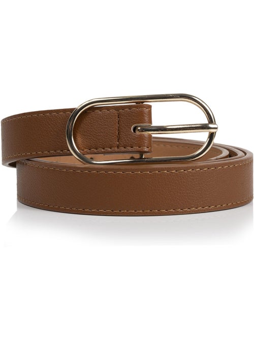 Ceinture en matière synthétique avec boucle ovale femme isotoner - Kiabi
