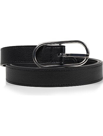 Ceinture en matière synthétique avec boucle ovale femme isotoner