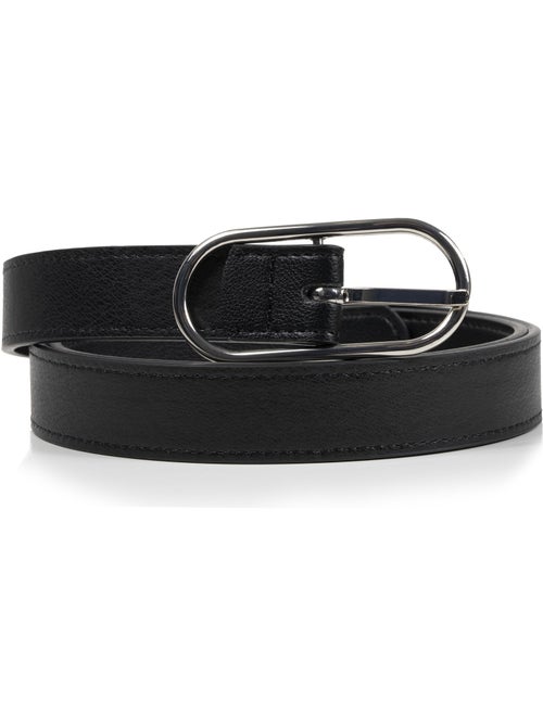 Ceinture en matière synthétique avec boucle ovale femme isotoner - Kiabi