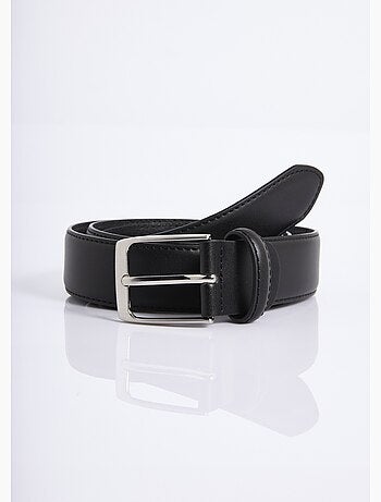 Ceinture en simili cuir, boucle métal
