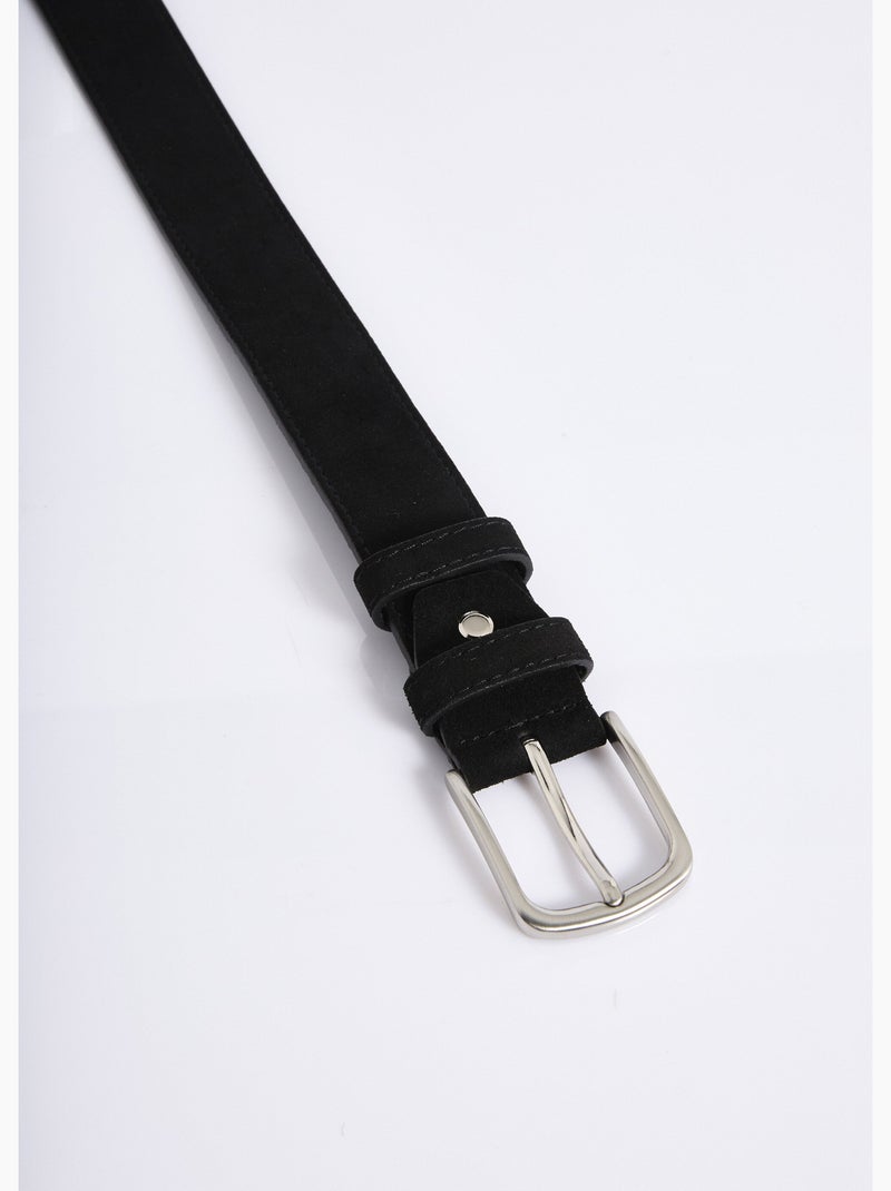 Ceinture en suédine avec boucle métal - AFIBEL Noir - Kiabi