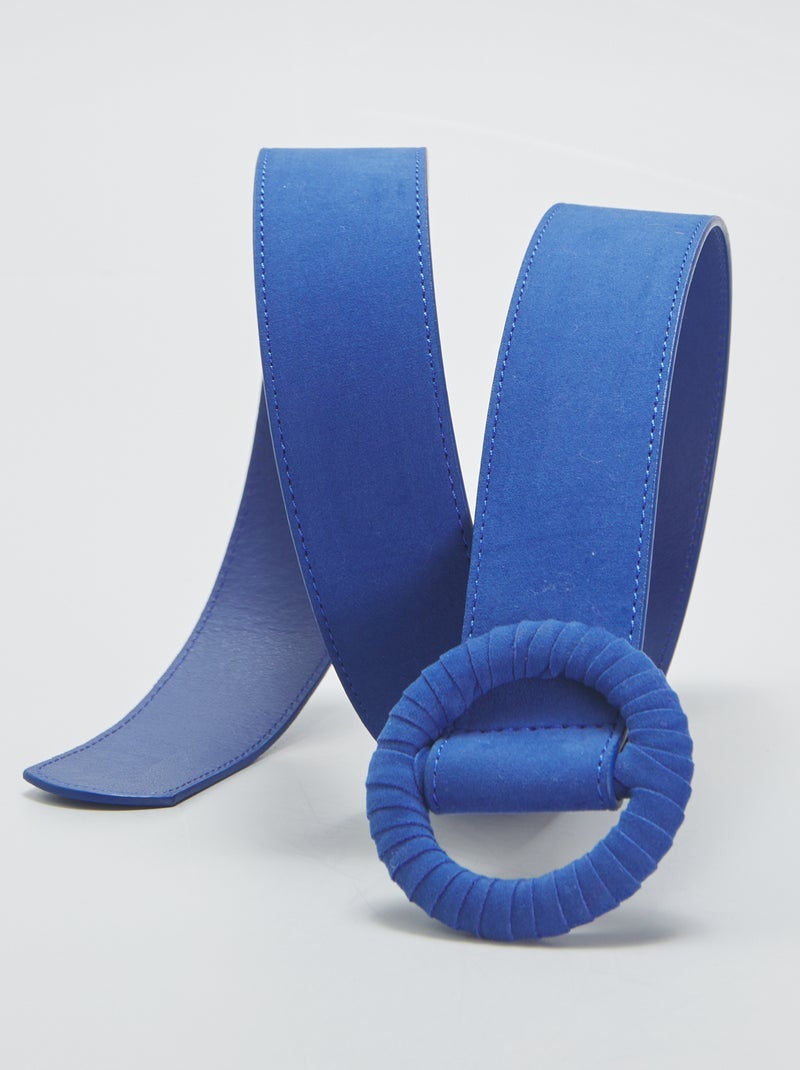 Ceinture en suédine Bleu - Kiabi