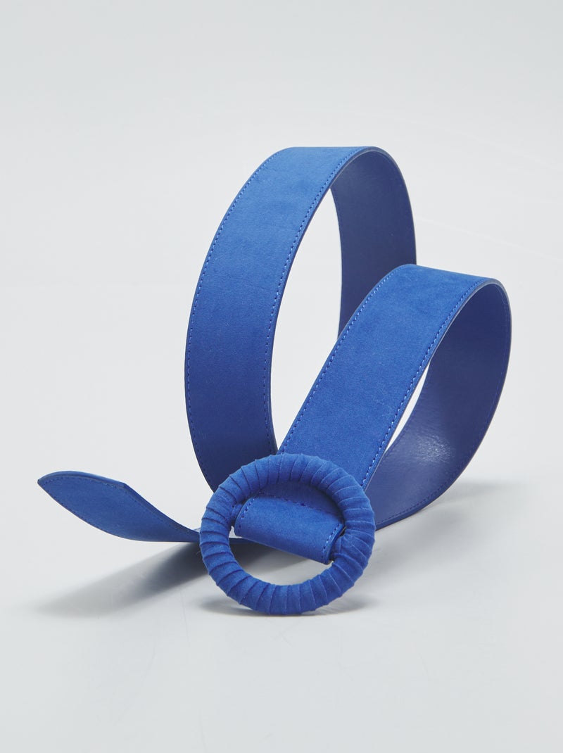 Ceinture en suedine Bleu - Kiabi