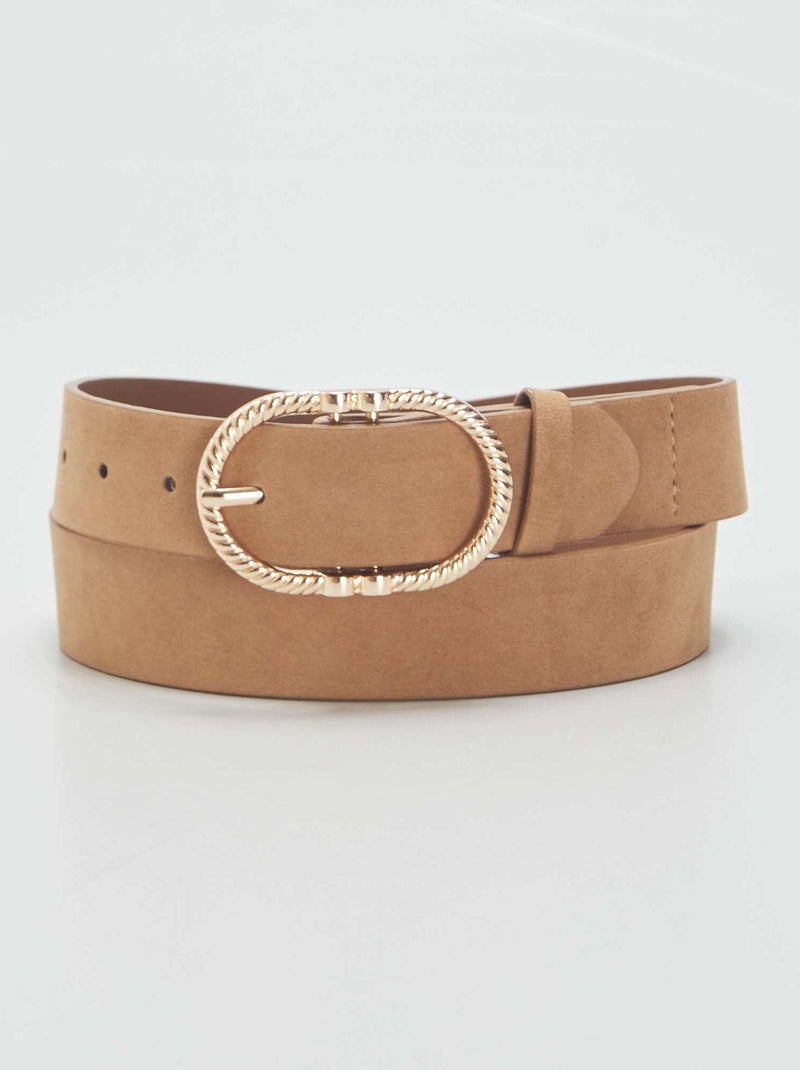 Ceinture en suédine Camel - Kiabi