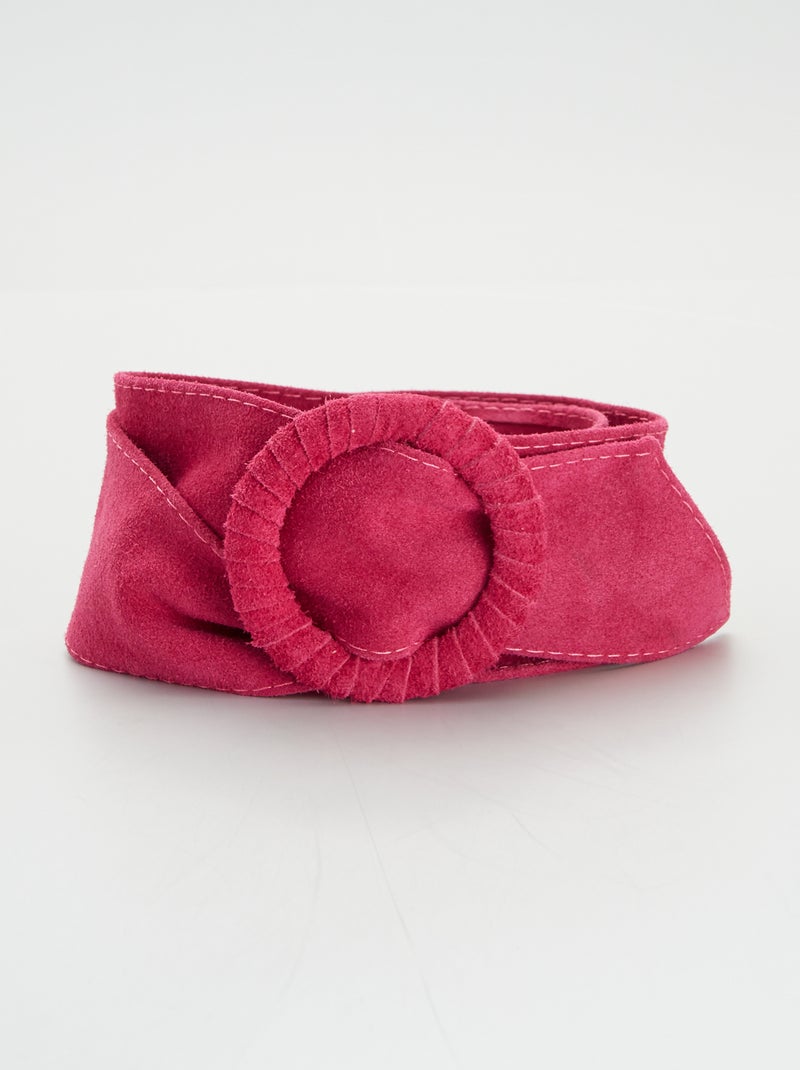 Ceinture en suedine fuchsia - Kiabi