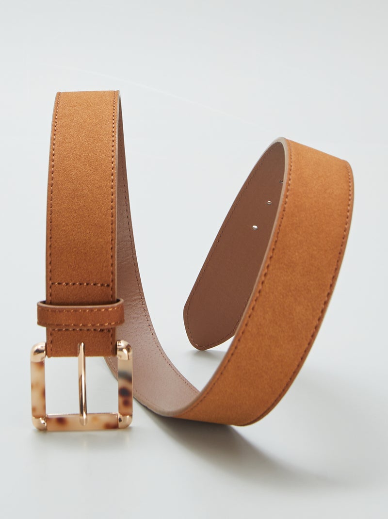 Ceinture en suédine Marron - Kiabi