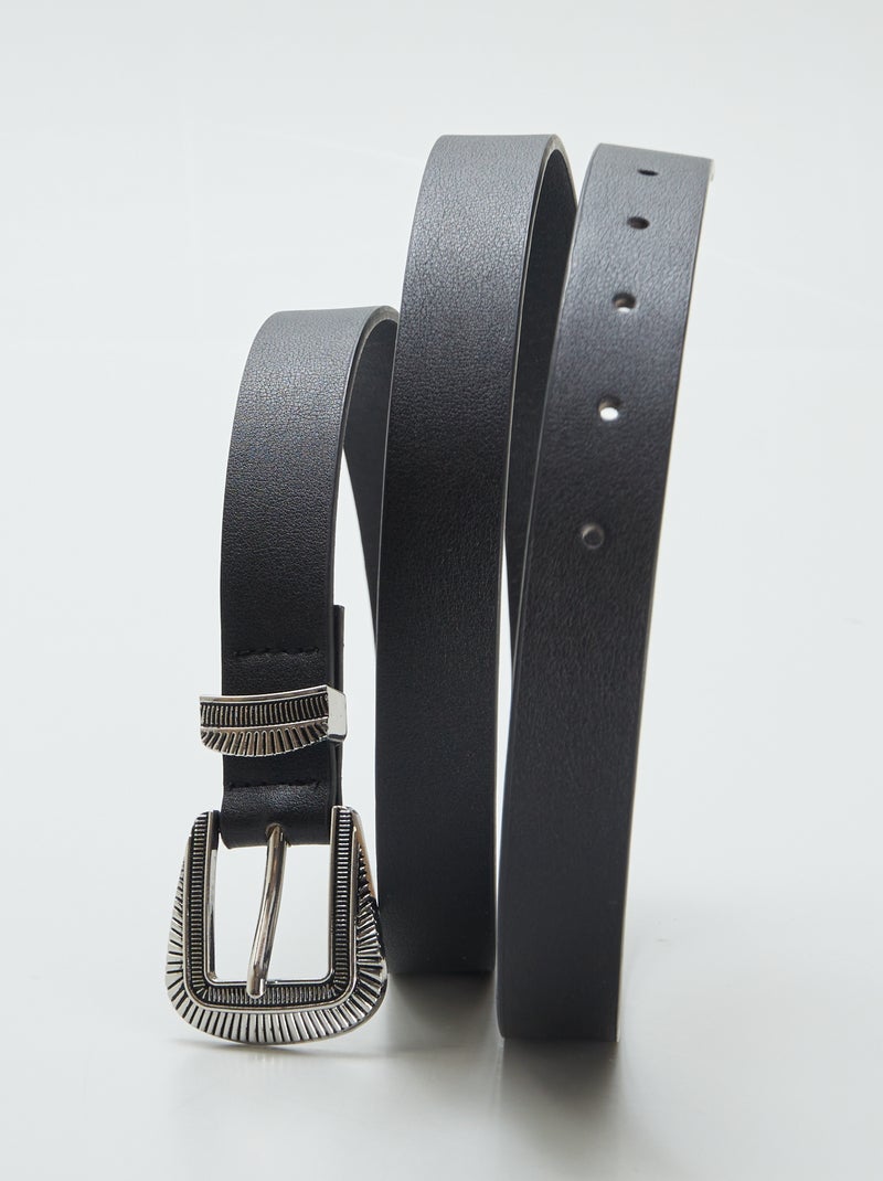 Ceinture esprit western Noir - Kiabi