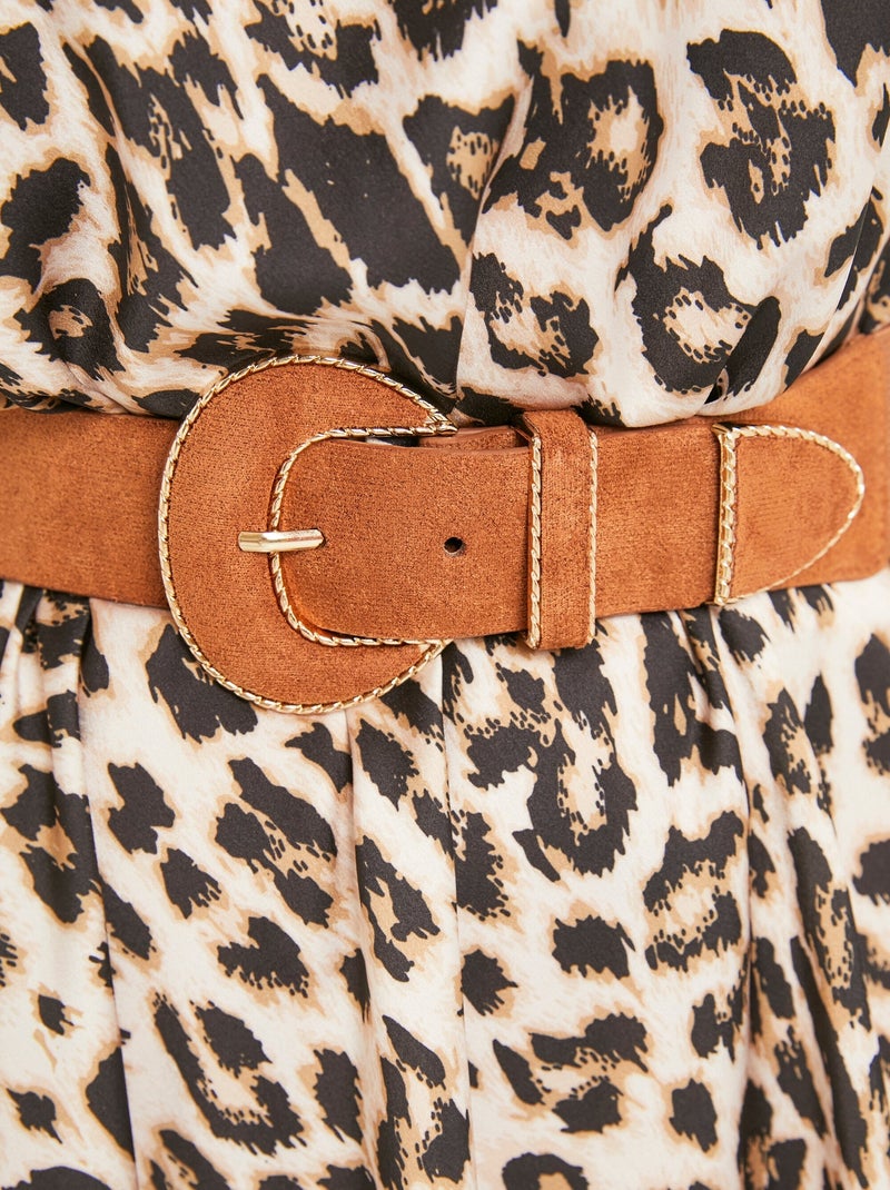 Ceinture extensible boucle fantaisie Camel - Kiabi