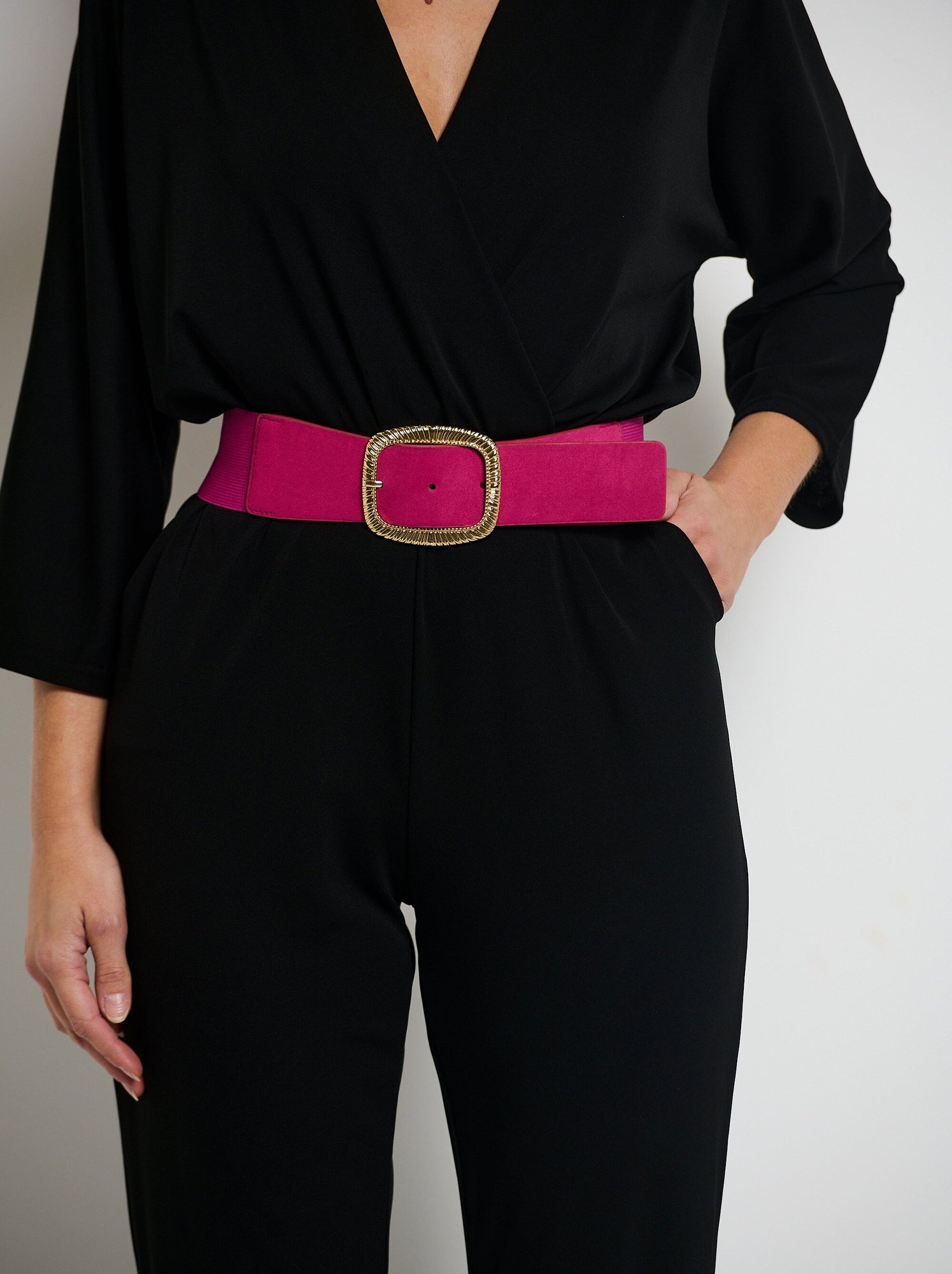 Ceinture Large Fantaisie Doca Blanche Et Marron - 90 Cm, Neuve Avec étiquettes