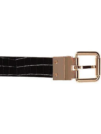 Ceinture Femme KOAN En Cuir Véritable Noir - Taille 38, 94 Cm, Boucle Métal - Parfait état