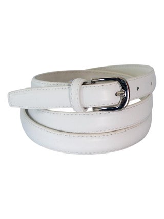 Ceinture femme fine 2 cm en croûte de cuir de vachette ajustable 120 cm