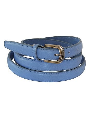 Ceinture femme fine 2 cm en croûte de cuir de vachette ajustable 120 cm