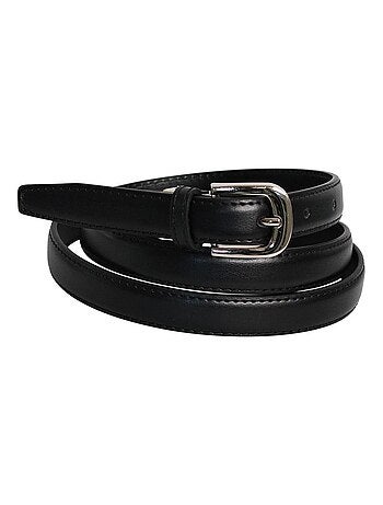 Ceinture femme fine 2 cm en croûte de cuir de vachette ajustable 120 cm