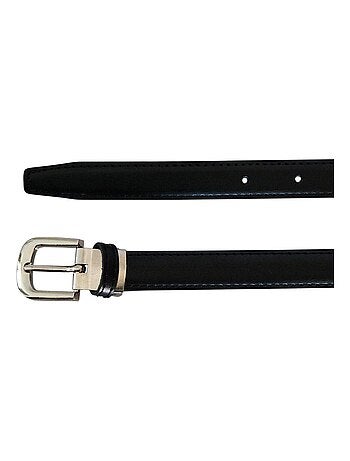 Ceinture femme fine 2 cm en croûte de cuir de vachette ajustable 120 cm
