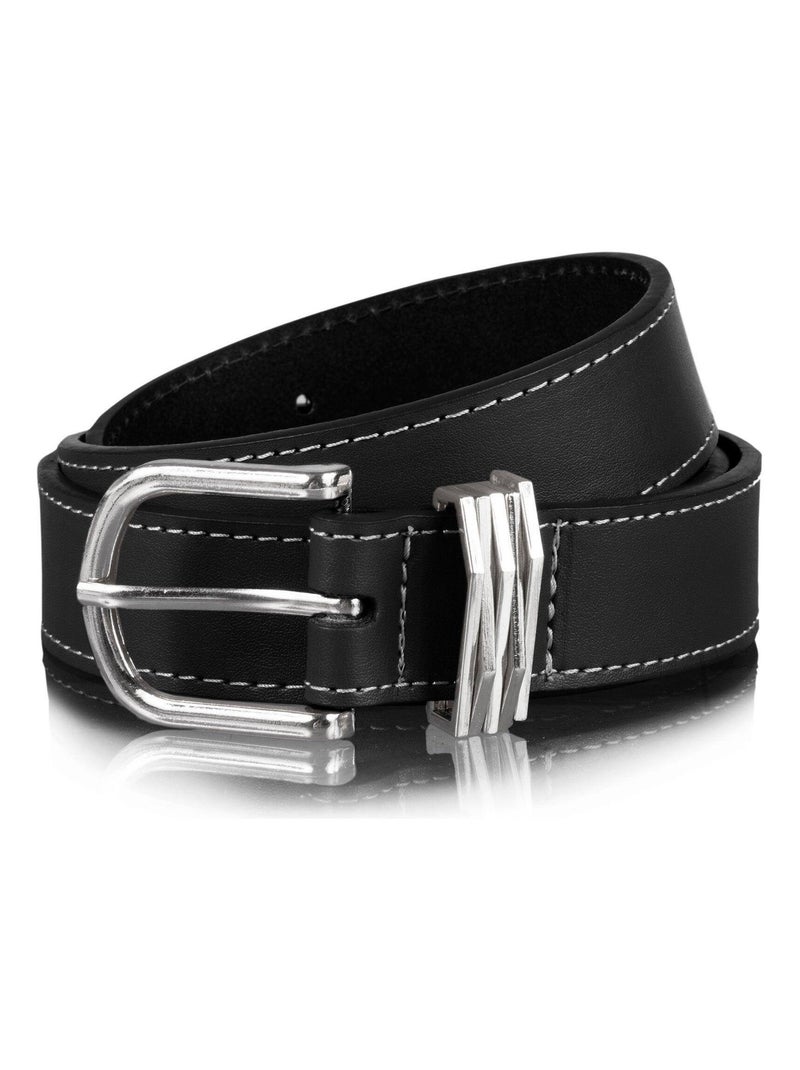Ceinture femme lisse bijoux noir Isotoner Noir - Kiabi