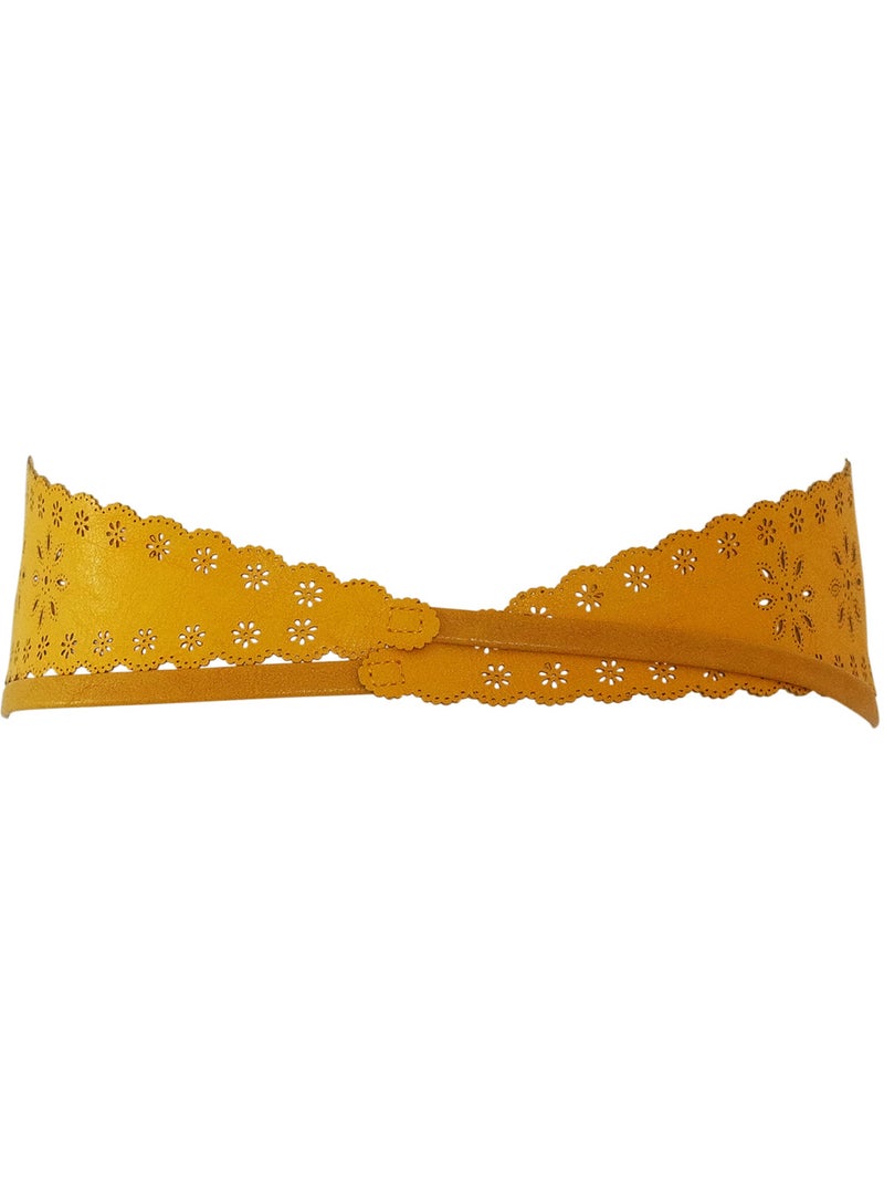 Ceinture femme SPIRALE – style bohème chic Jaune - Kiabi