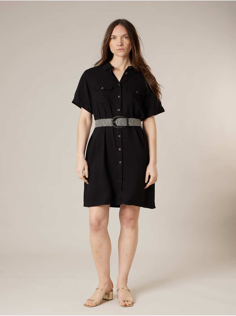 Ceinture femme tressée 'Deeluxe' Noir - Kiabi