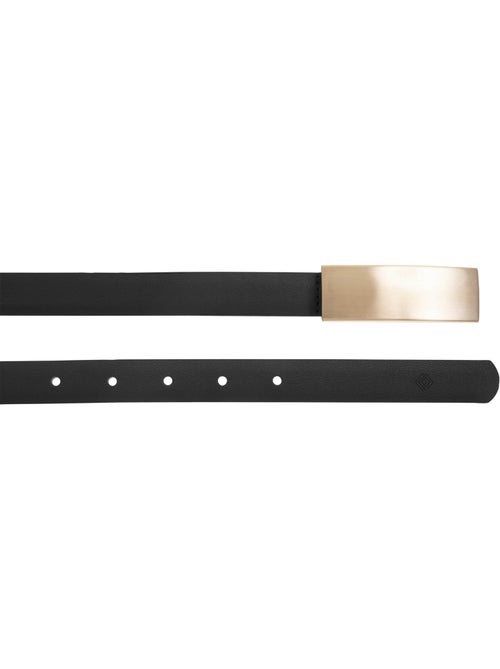 Ceinture fine à boucle rectangulaire dorée femme isotoner - Kiabi