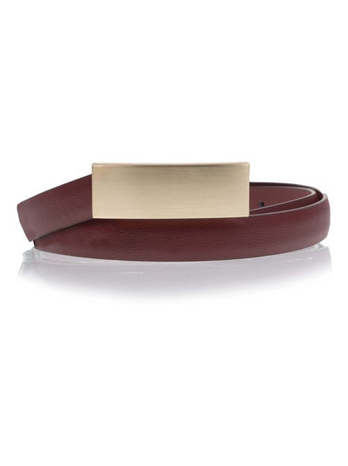 Ceinture fine à boucle rectangulaire dorée femme isotoner - Kiabi