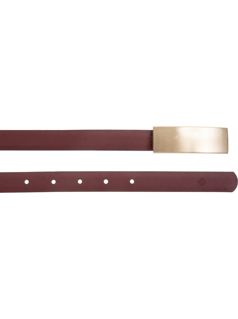 Ceinture fine à boucle rectangulaire dorée femme isotoner Rouge tomate - Kiabi