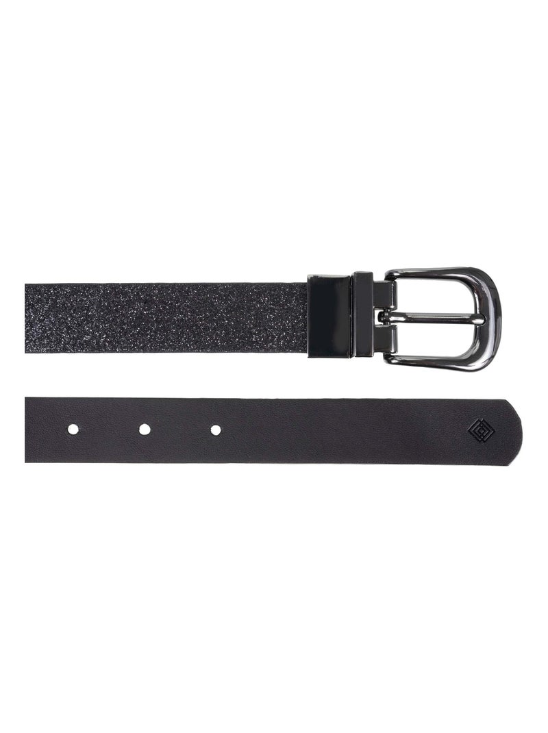 Ceinture fine à paillettes femme Isotoner Noir - Kiabi