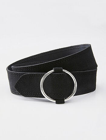 Ceinture fine en croûte de cuir suédé - Damart