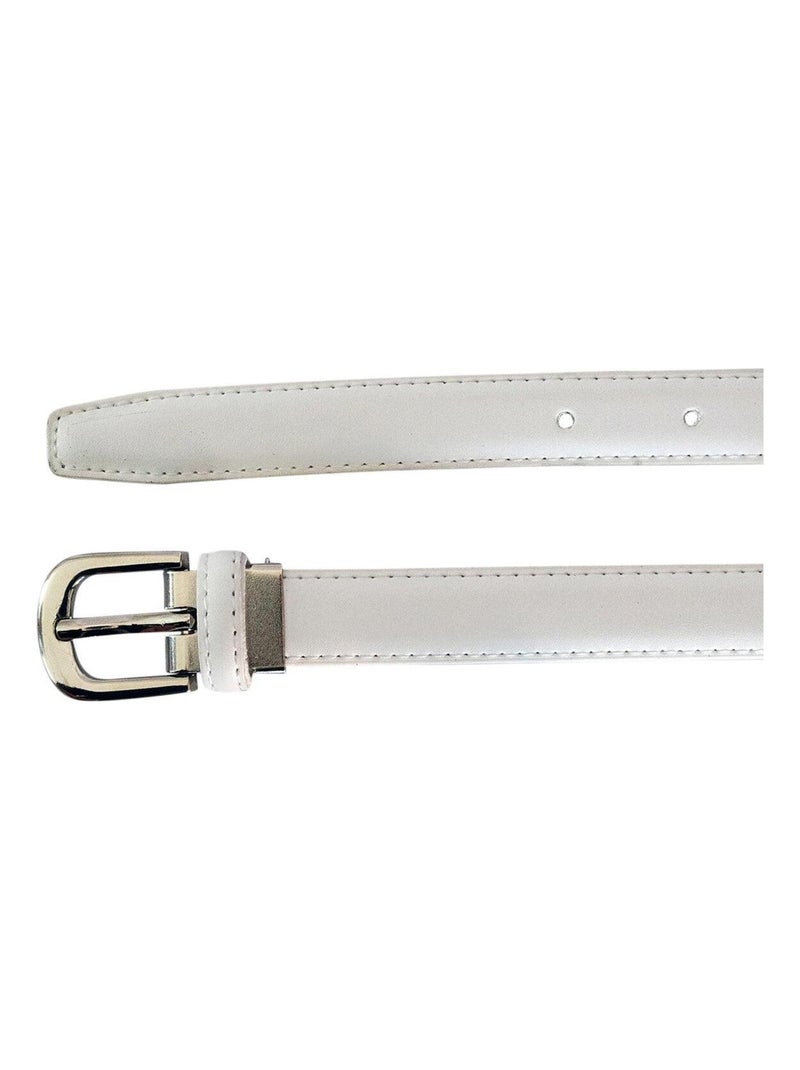Ceinture fine en cuir ajustable – élégante Blanc - Kiabi