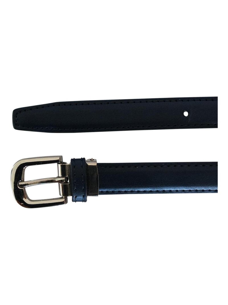 Ceinture fine en cuir ajustable – élégante Bleu marine - Kiabi