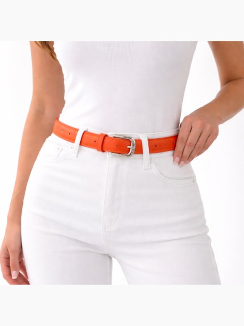 Ceinture fine en cuir ajustable – élégante - Kiabi Ceinture fine en cuir ajustable – élégante - Kiabi