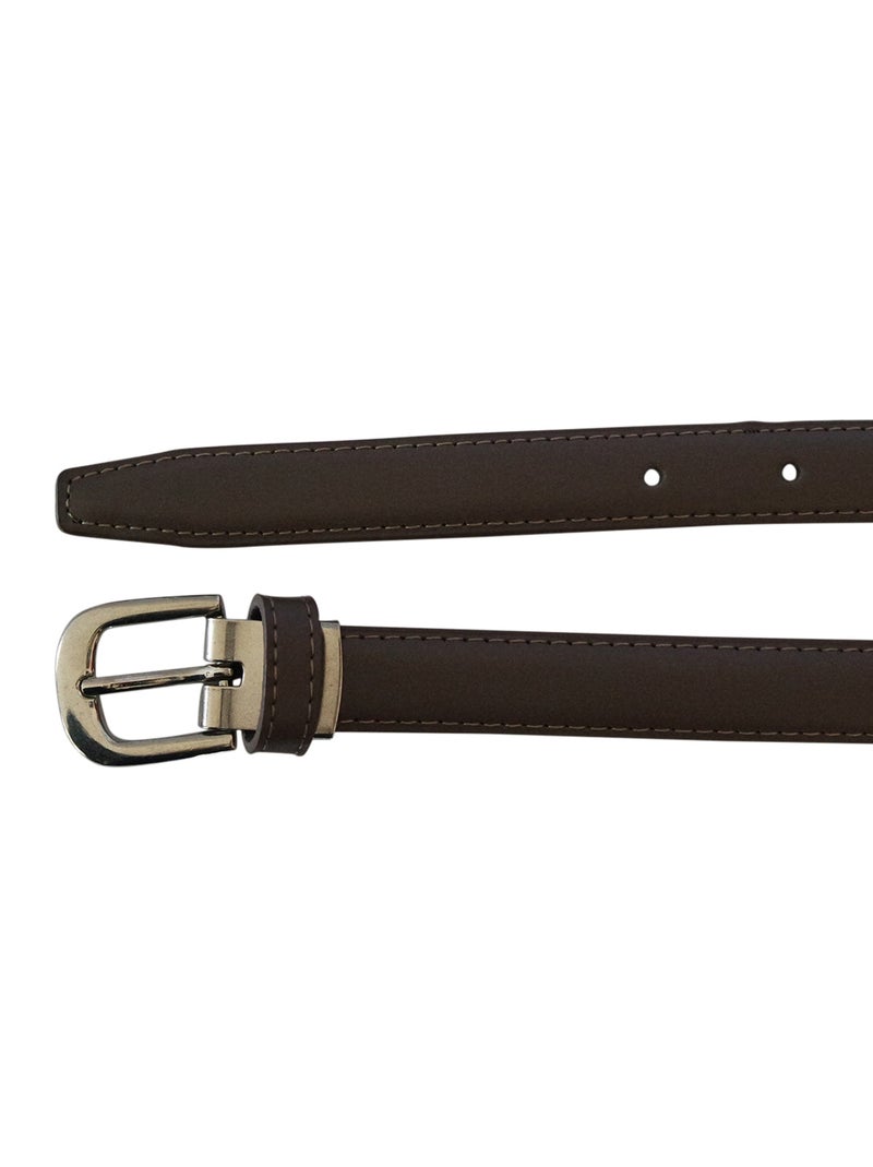 Ceinture fine en cuir ajustable – élégante Taupe - Kiabi