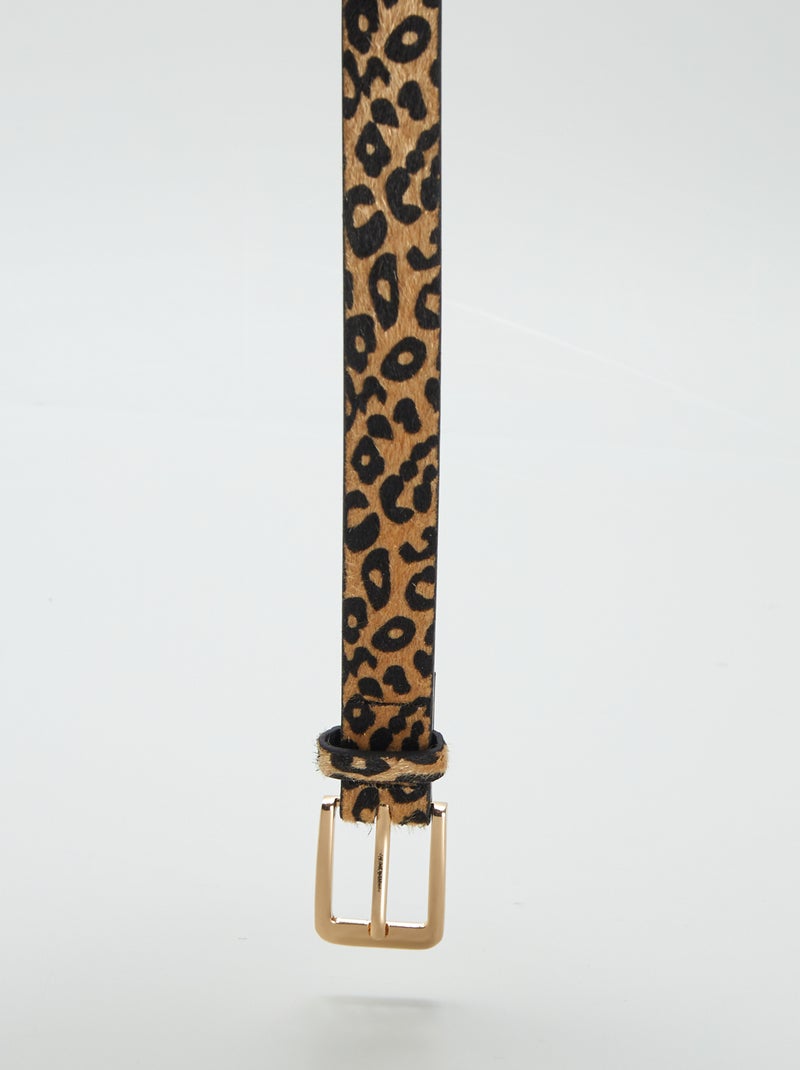 Ceinture fine imprimé léopard léopard - Kiabi