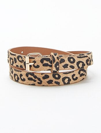 Ceinture fine imprimé léopard