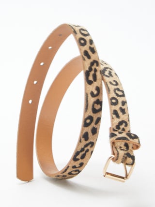 Ceinture fine imprimé léopard