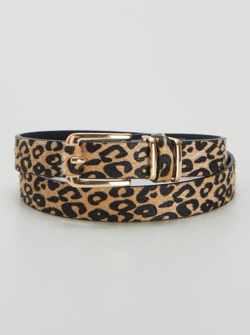 Ceinture fine léopard - Kiabi