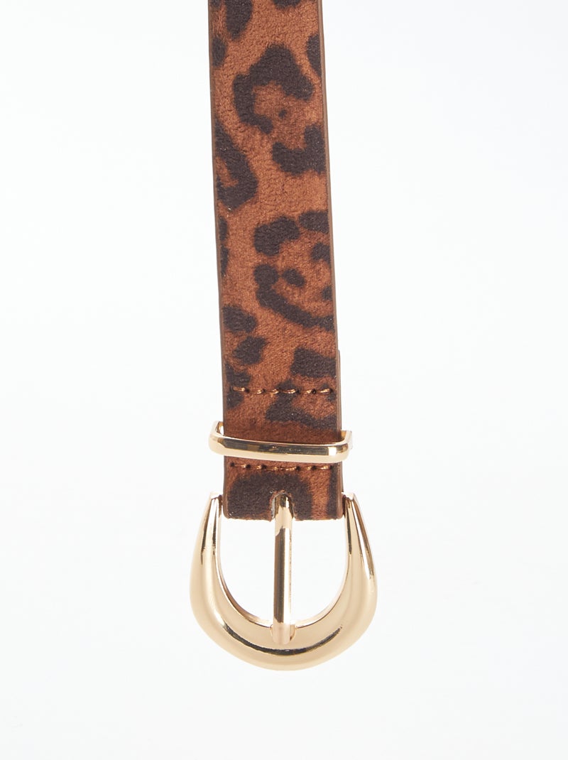 Acheter Ceinture Fine Leopard avec Poils | Ceinture Léopard Cuir pas