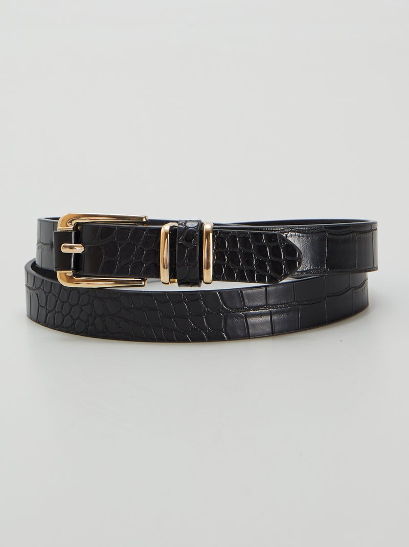 Ceinture fine Noir - Kiabi