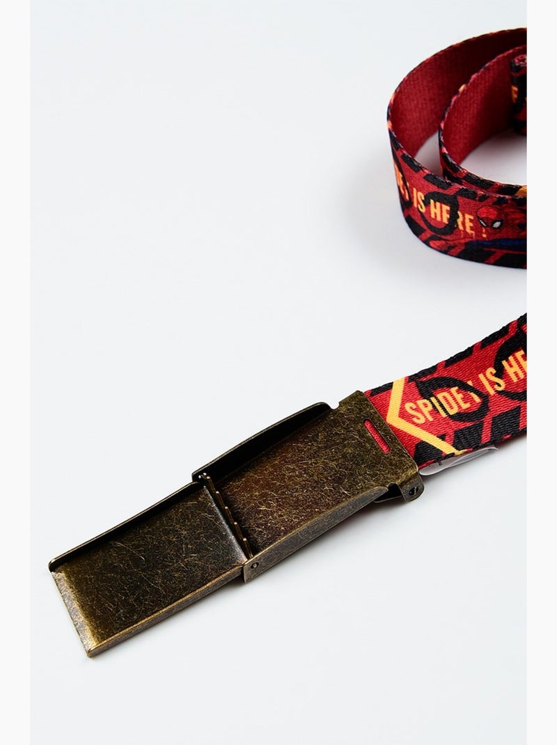Ceinture   garçon spiderman - licence officielle Rouge - Kiabi