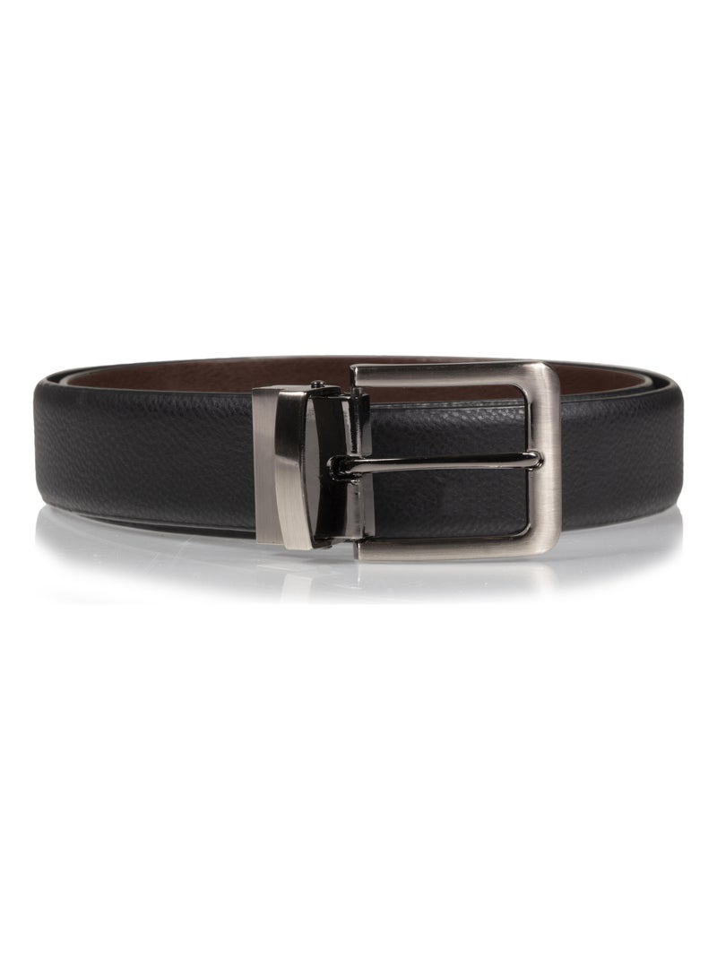 Ceinture homme 2 en 1 grainé noir/marron Isotoner Noir Marron Noir - Kiabi