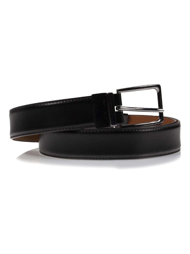 Ceinture homme 2 en 1 noir/cognac Isotoner Noir - Kiabi