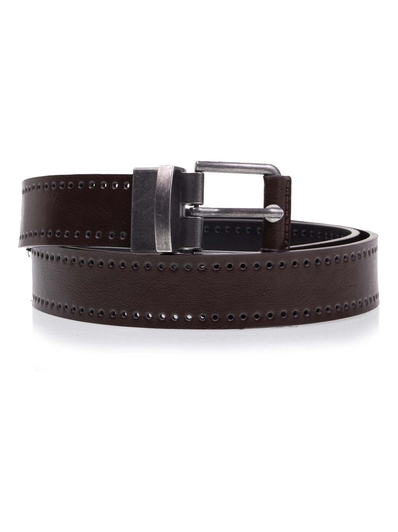 Ceinture homme 2 en 1 noir/marron Isotoner Noir Marron Noir - Kiabi