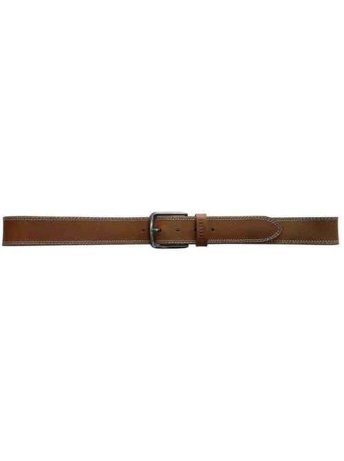 Ceinture homme en cuir à surpiqûres contrastées 'Deeluxe' - Kiabi