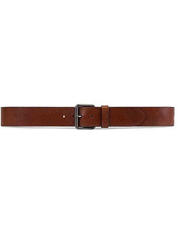 Ceinture homme texturée avec boucle métallique 'deeluxe'