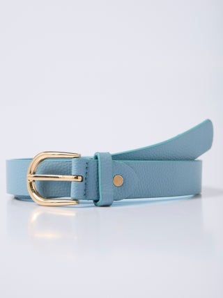 Ceinture imitation cuir boucle métal