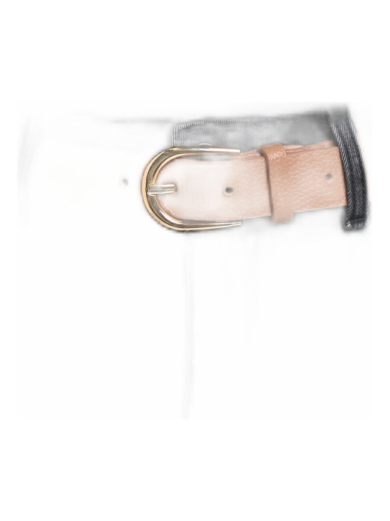 Ceinture imitation cuir boucle métal Bleu ciel - Kiabi
