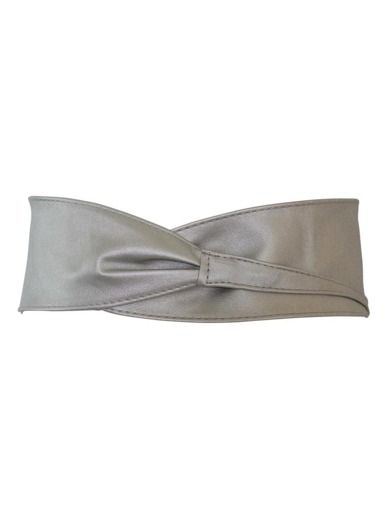 Ceinture large à nouer SAYAN – style élégant Argent - Kiabi