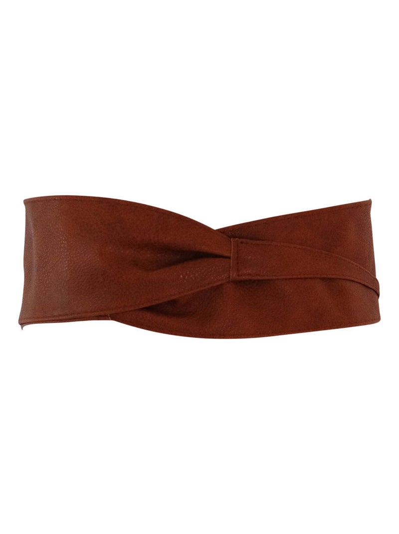 Ceinture large à nouer SAYAN – style élégant Cognac - Kiabi