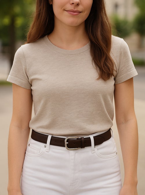 Ceinture large cuir  BAHIYA - Kiabi