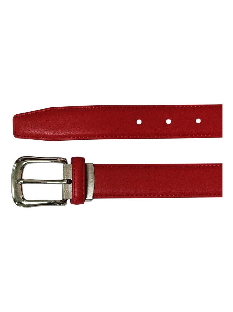 Ceinture large cuir  BAHIYA Rouge - Kiabi