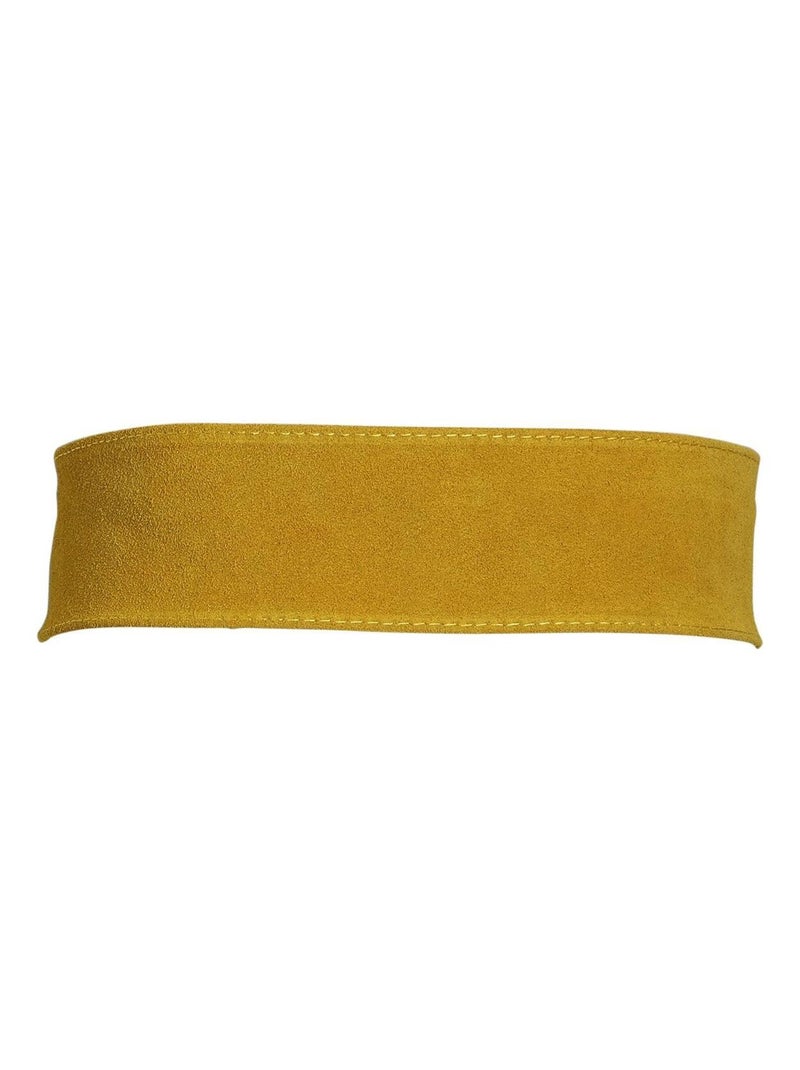 Ceinture large en daim IIGIA Jaune moutarde - Kiabi